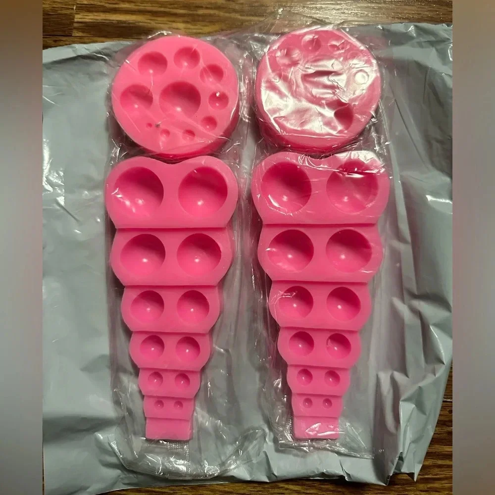 🆕 4Pcs Silicone Fondant Molds